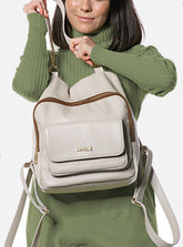 Mochila em Couro Athenas Off White